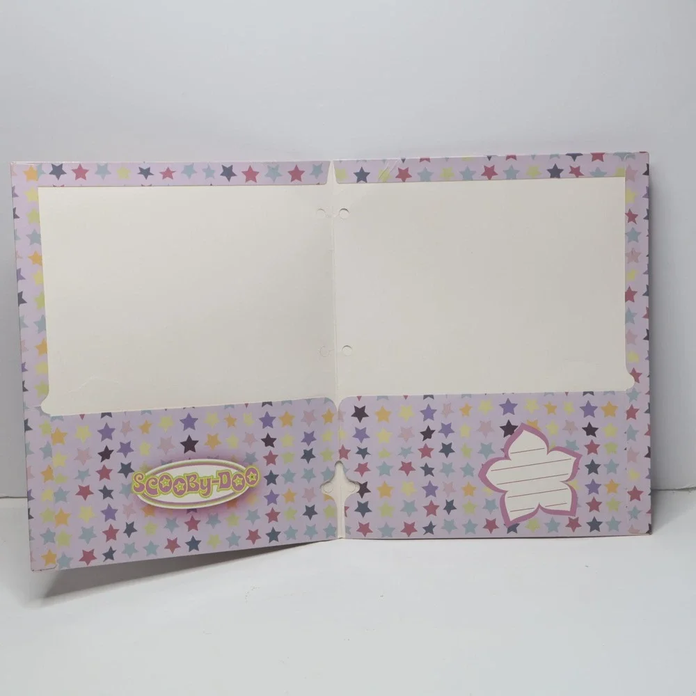 Scooby-Doo Vintage 2003 Starpoint 2-Pocket Folder‎ Purple Star Print SB14601